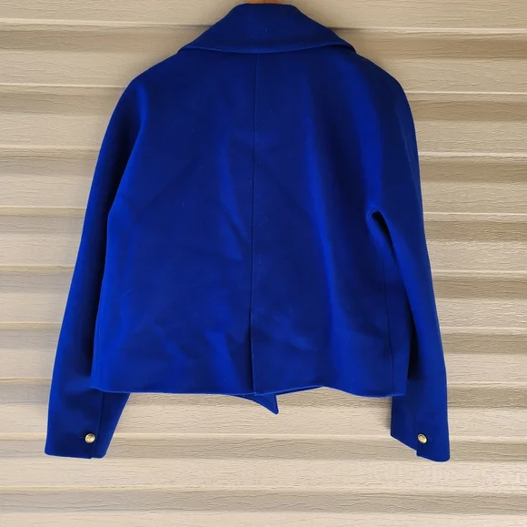 J. Crew Melton wool royal blue coat size 10 - Picture 11 of 14